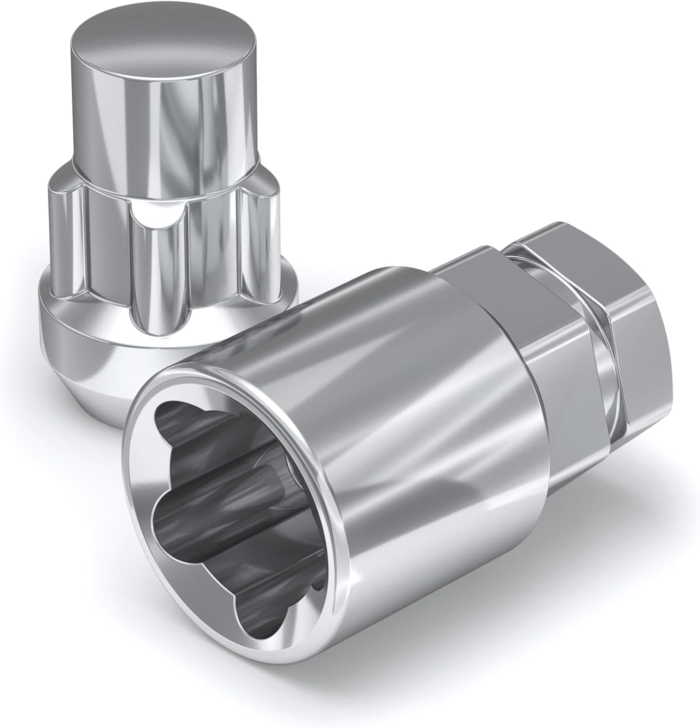 Locking Lug Nuts/Wheel Locks, Closed Bulge Acorn/Cone Seat, Chrome, 12x1.5 - Foto 7