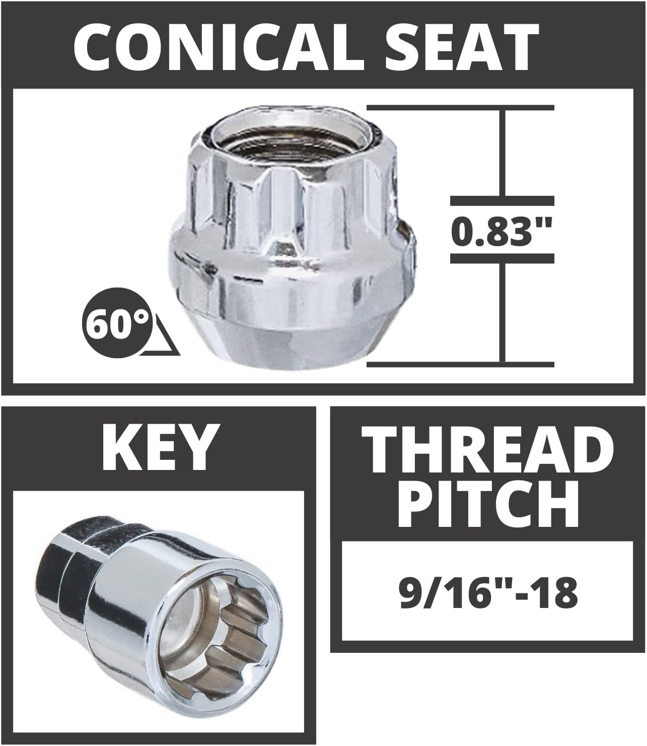 9/16 ACORN BULGE LOCKS 4 PK   LOCKS