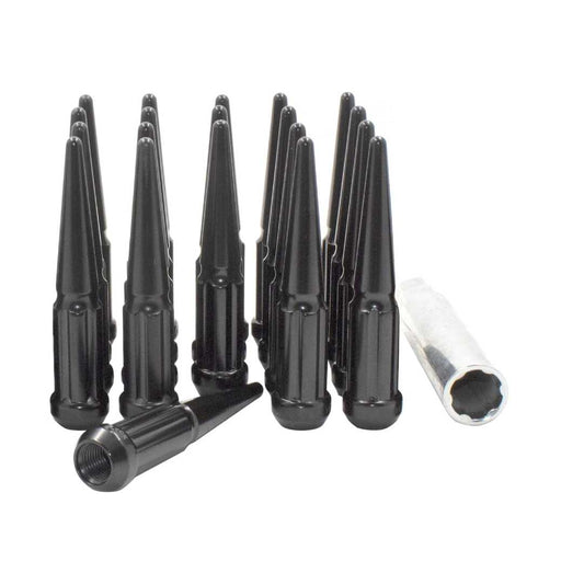 SPIKE LUG KIT 12X1.25 24+1 BLACK  SPIKE KIT