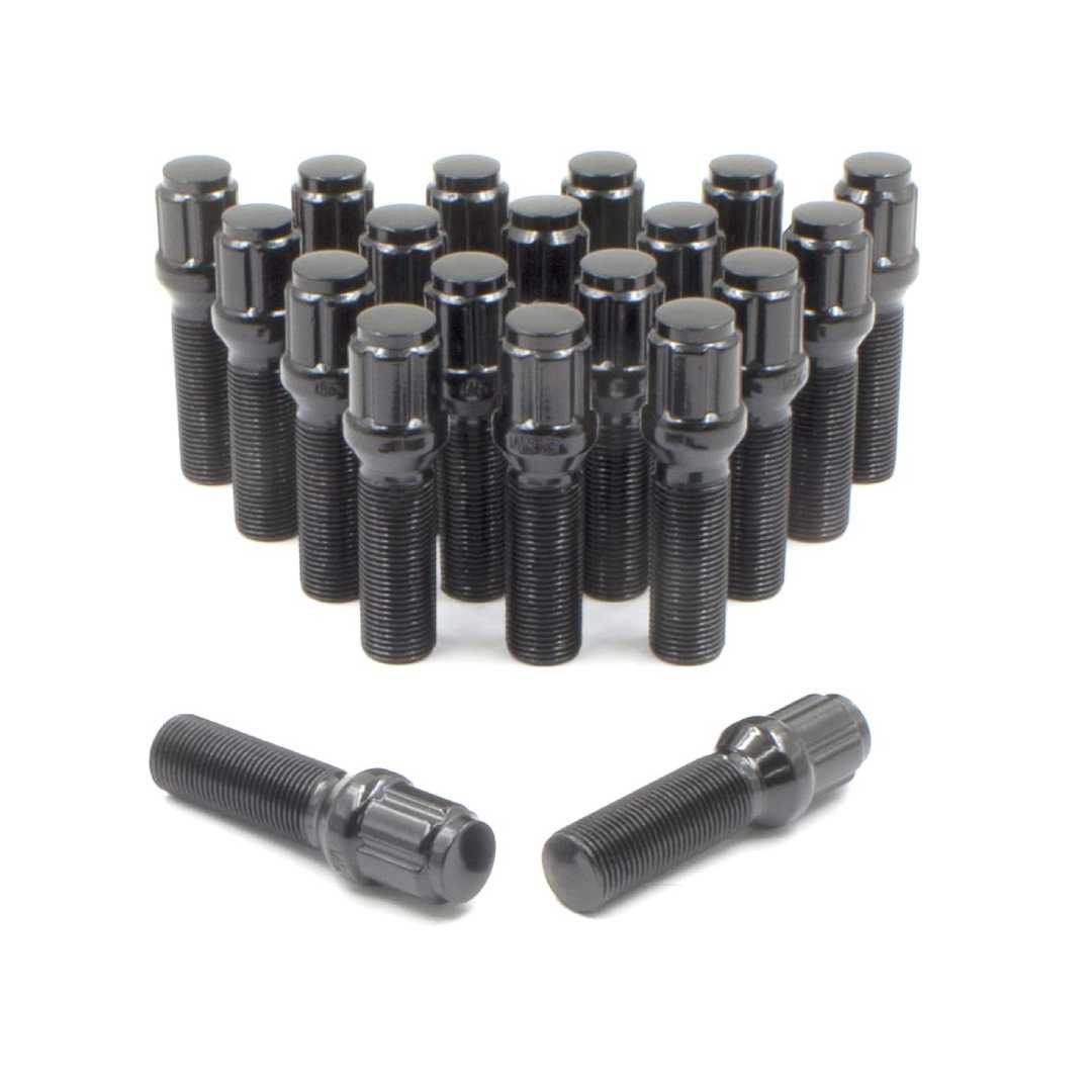 14X1.25 SPLINE LUG BOLT BLACK KITS 27MM 20 PK