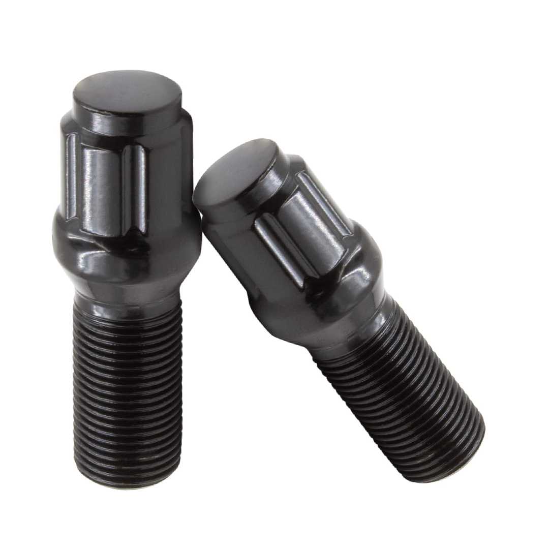 12X1.5 SPLINE LUG BOLT BLACK KITS 33MM 20 PK