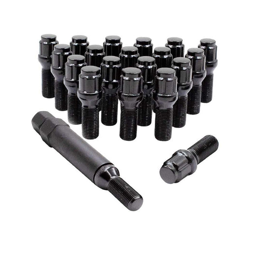 14X1.5 SPLINE LUG BOLT BLACK KITS 33MM 20 PK