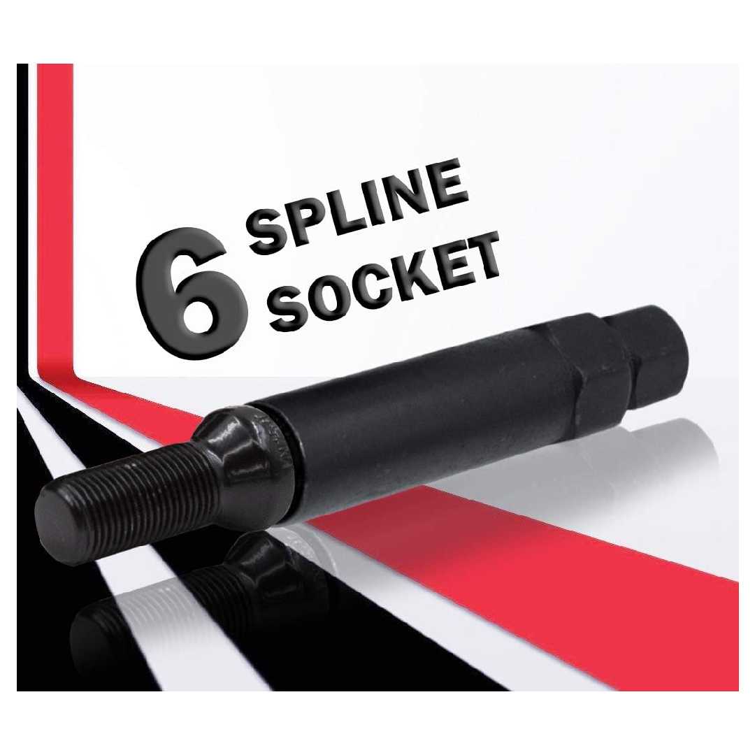 14X1.5 SPLINE LUG BOLT BLACK KITS 33MM 20 PK