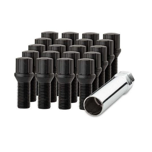 14X1.5 SPLINE LUG BOLT BLACK KITS 27MM 20 PK