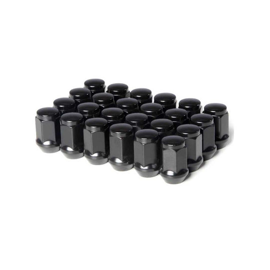 12X1.25 ACORN BULGE BLACK KITS (1.42") 24 PK