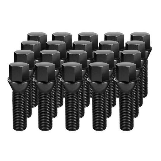 12X1.5 SPLINE LUG BOLT BLACK KITS 27MM 20 PK
