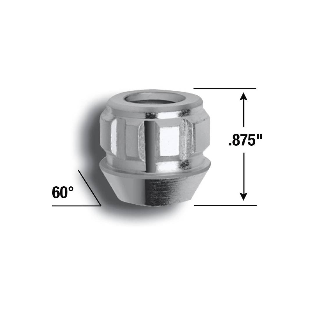 12X1.25 OPEN ACORN LOCKS 4 PACK   LOCKS