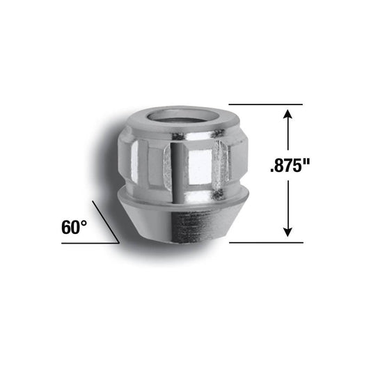 12X1.25 OPEN ACORN LOCKS 4 PACK   LOCKS