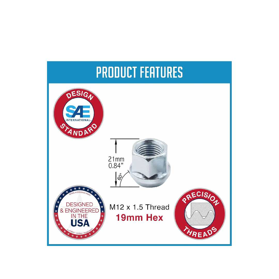 12X1.5 OE BULGE ACORN ZINC KITS 24 PK   OE KIT