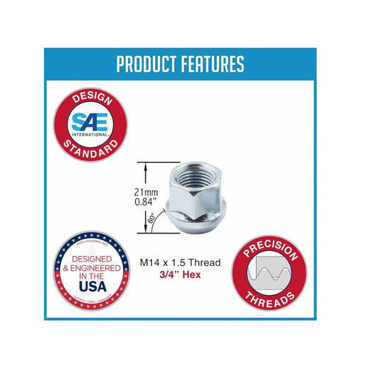 14X1.5 OE BULGE ACORN ZINC KITS 32     OE KIT