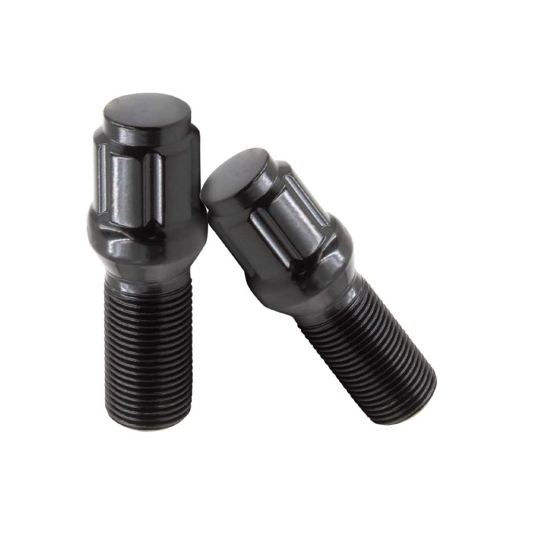 12X1.25 SPLINE LUG BOLT BLACK KITS 33MM 20 PK