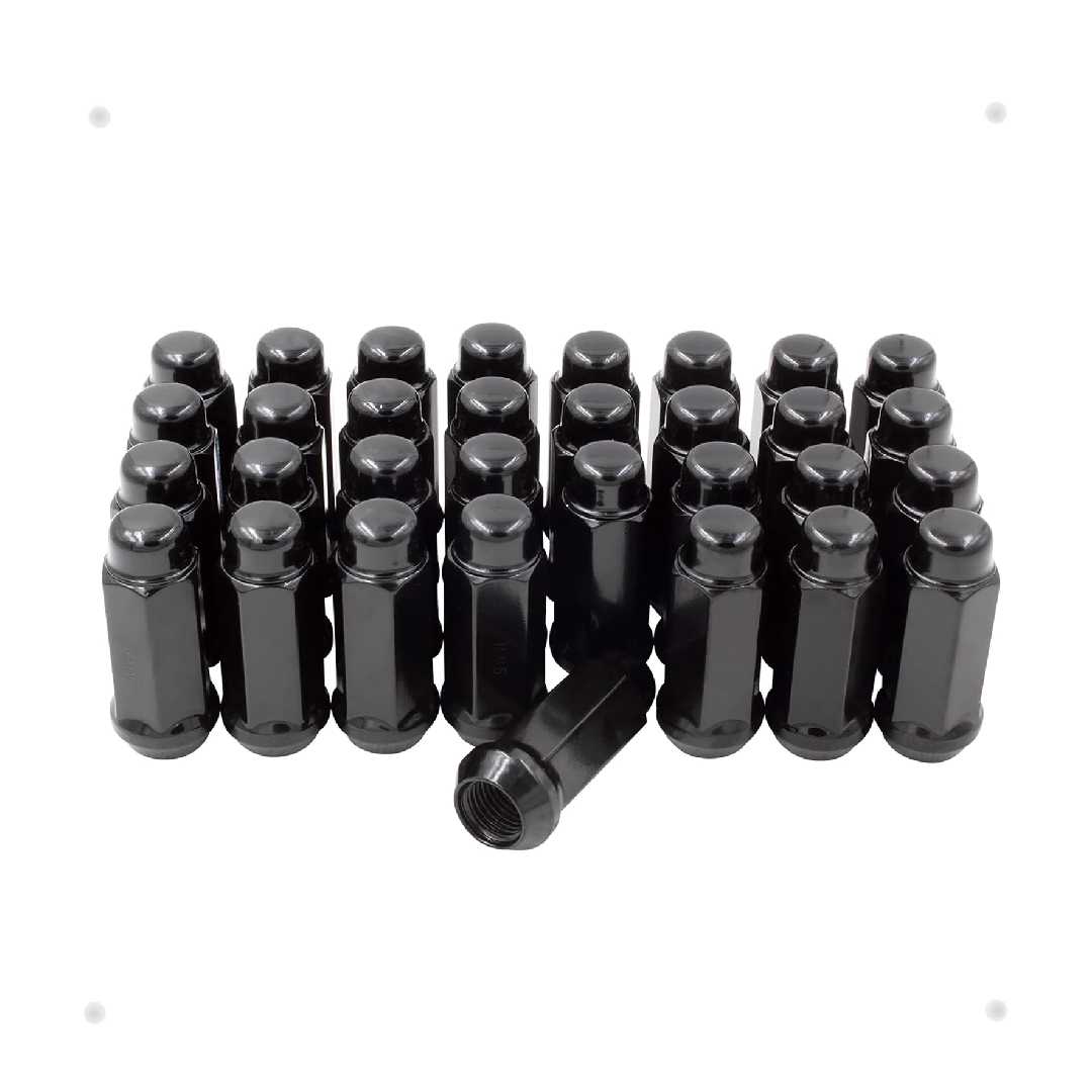 14X1.5 ACORN BULGE KITS BLACK (1.42") 24 PK