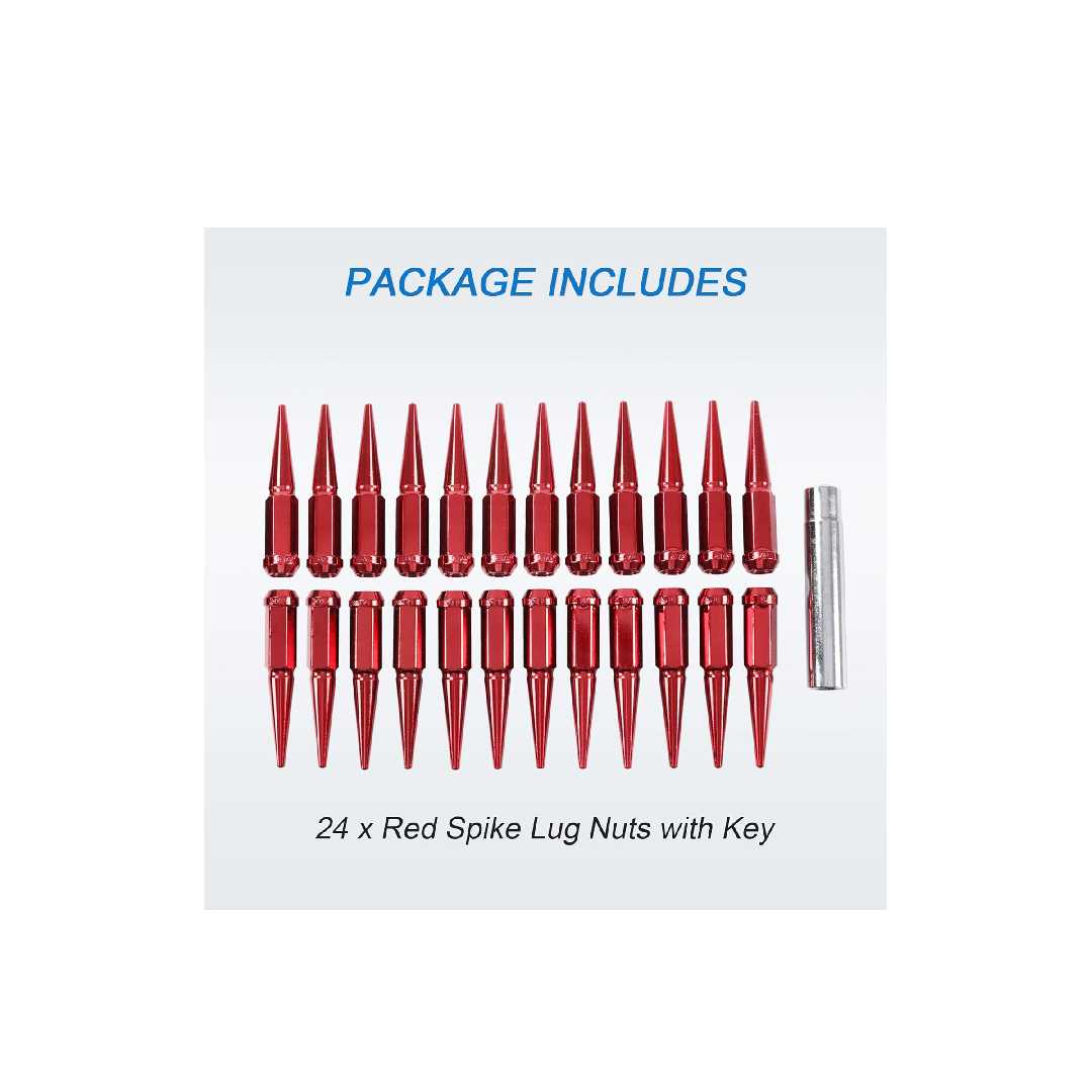SPIKE LUG KIT 14 X1.50 24+1 RED  SPIKE KITS