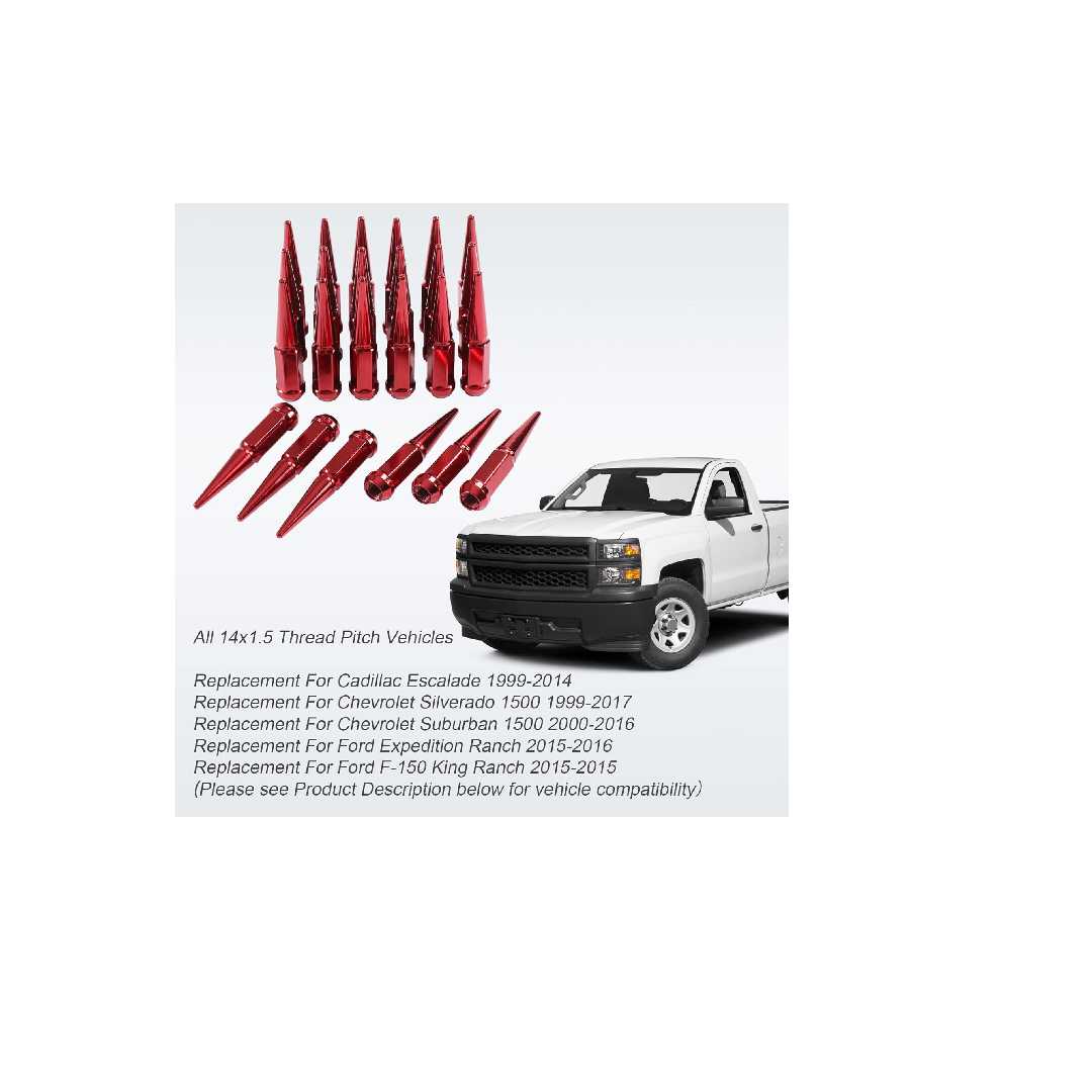 SPIKE LUG KIT 14 X1.50 24+1 RED  SPIKE KITS