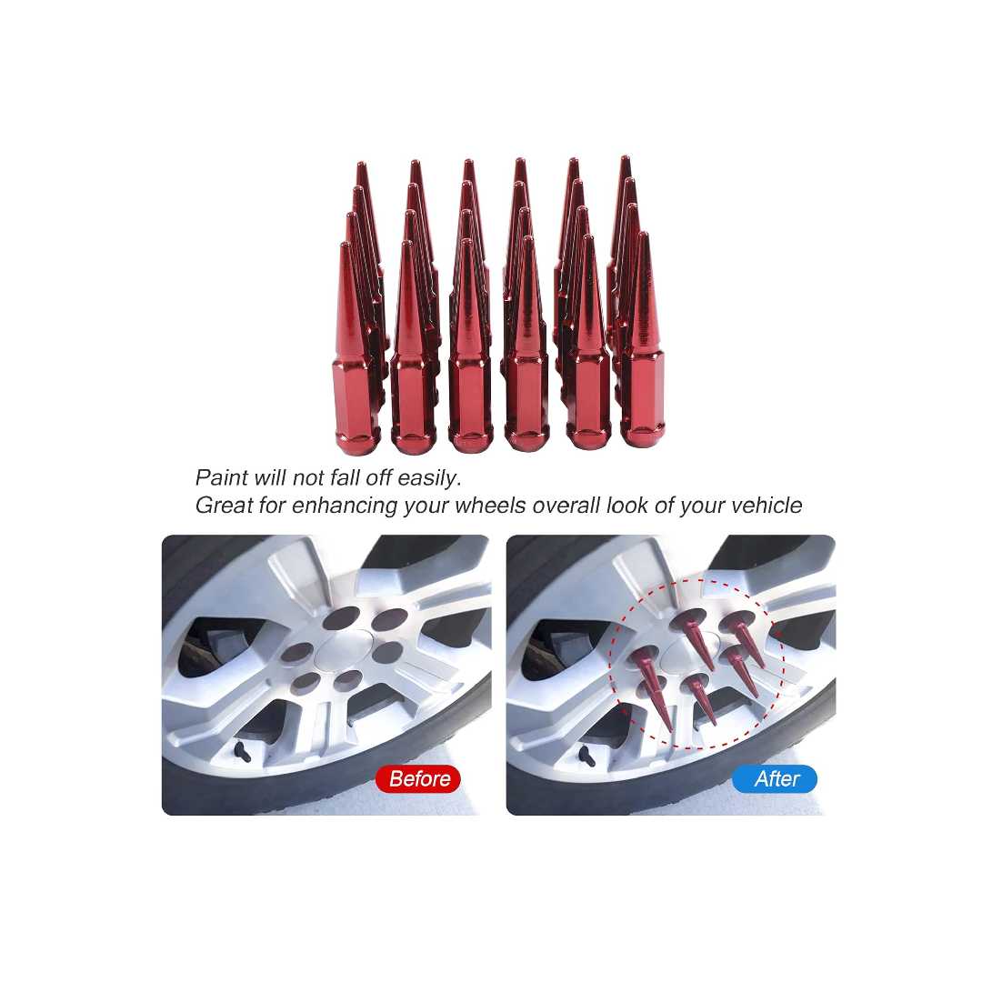 SPIKE LUG KIT 14 X1.50 24+1 RED  SPIKE KITS
